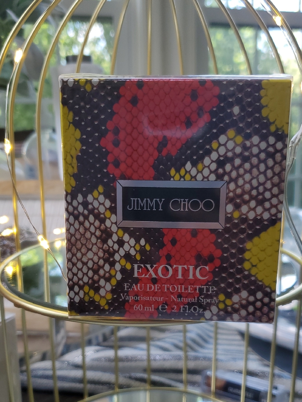 Jimmy Choo Exotic EDT Black, Red, Yellow & Cream Snakeskin NIB SEALED